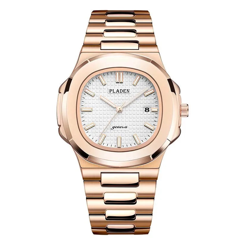 PLADEN Brand Watch hot Classic Men's High-end Fashion Business Stainless Steel Waterproof Quartz Watch