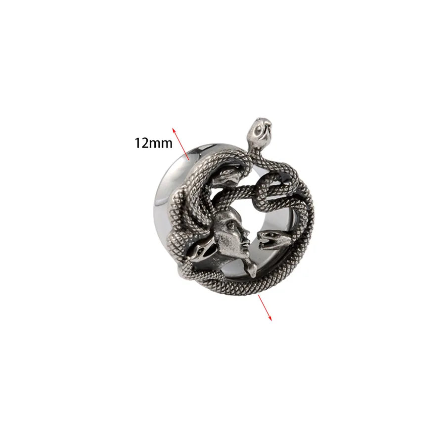 Hip-Hop Retro Solid Color 304 Stainless Steel Ear Studs