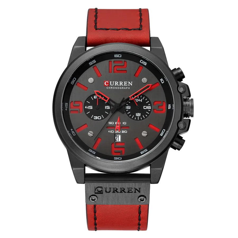 sports letter buckle quartz men's watches