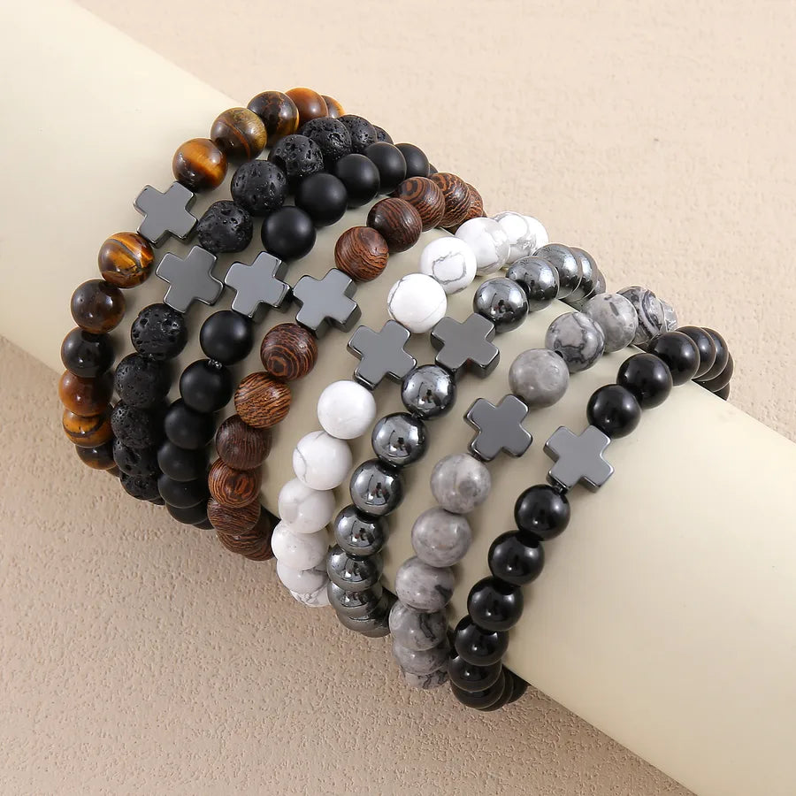 Casual Commute Cross natural stone Wholesale Bracelets