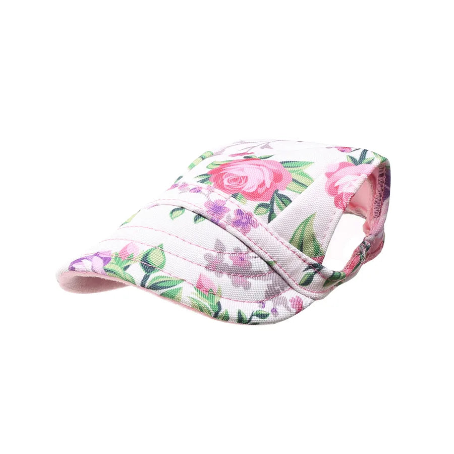 simple style canvas oxford cloth stripe pet hat