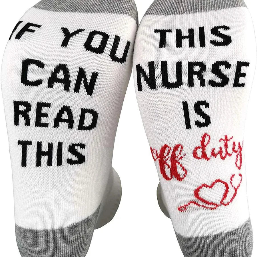 unisex fashion letter color block cotton crew socks
