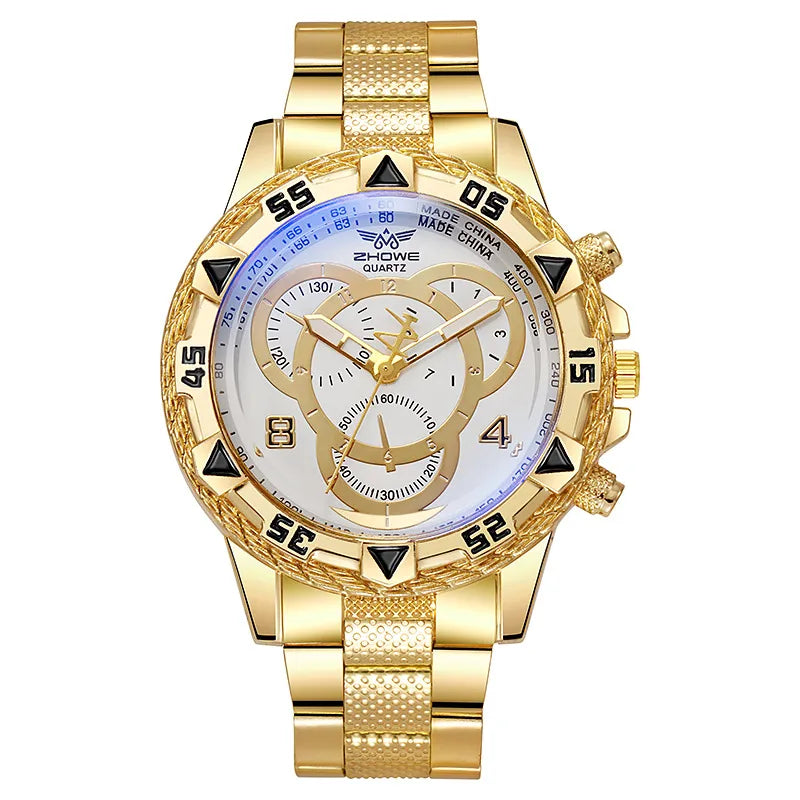 Elegant Lady Geometric Single Folding Buckle Quartz Men's Watches