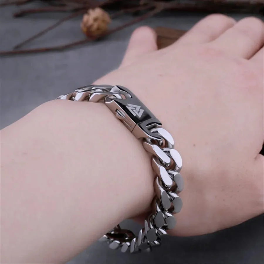 Hip-Hop Simple Style Geometric 304 Stainless Steel Polishing Men's Jewelry Set Men Necklace Sets