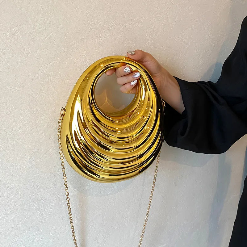 Women's Arylic Solid Color Streetwear Oval Lock clasp Shoulder Bag Handbag Crossbody Bag