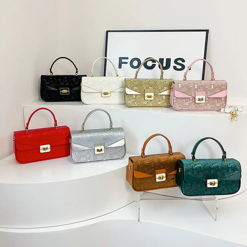 Box Bag Women's  New Fashion Trendy Printed Handbag High-Grade Shoulder Crossbody Small Square Bag