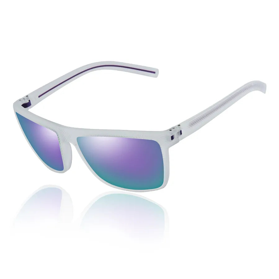 Vacation Simple Style Solid Color Tac Tinted Lenses Square Full Frame Men's Sunglasses
