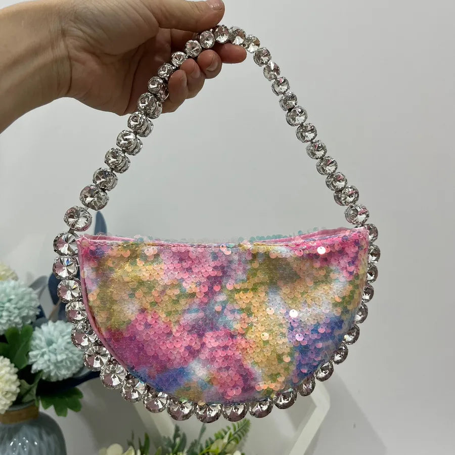 women's all seasons pu leather solid color streetwear semicircle zipper handbag