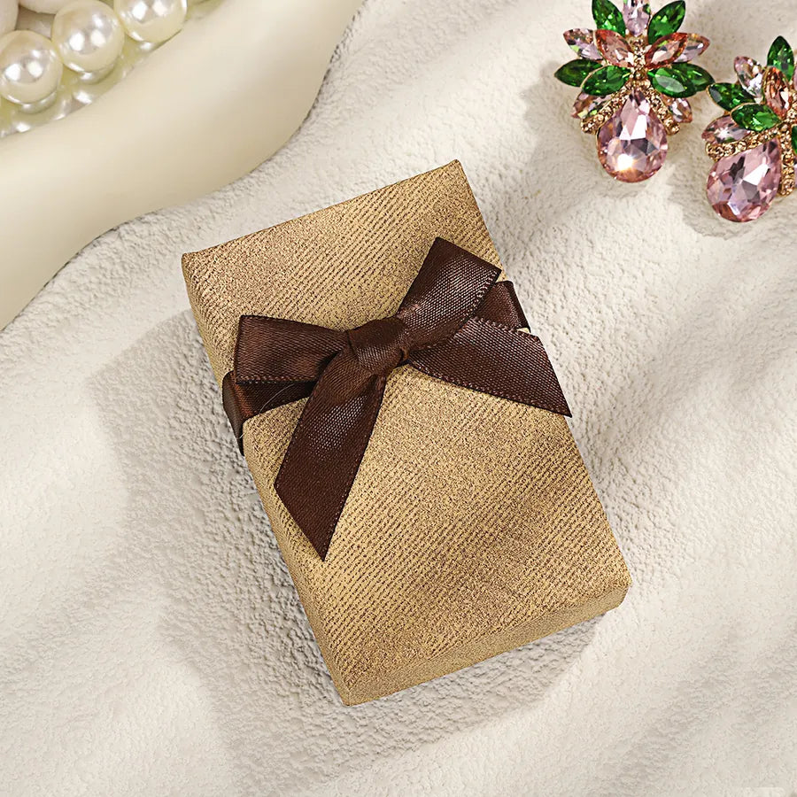 1 Piece Paper Retro Daily Solid Color Jewelry Boxes