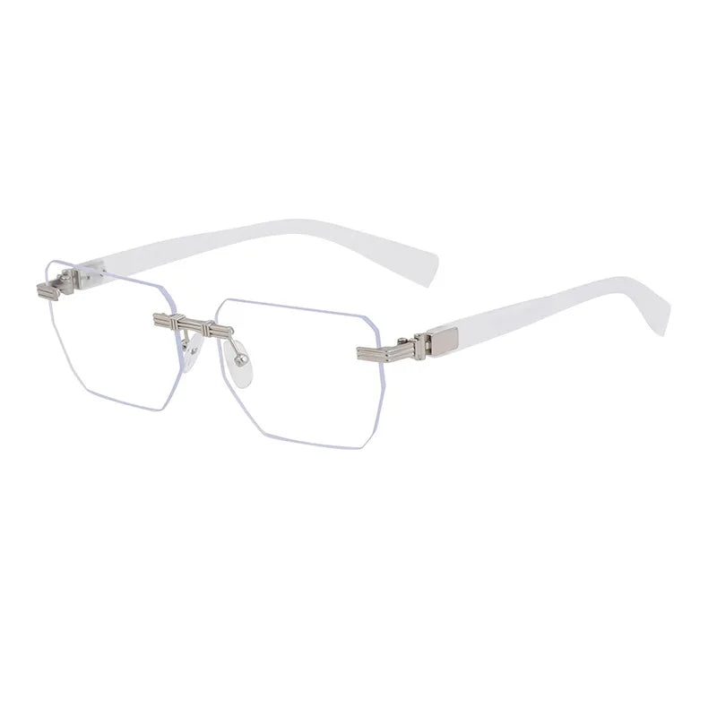 Vacation Solid Color Tinted Lenses Square Frameless Men's Sunglasses