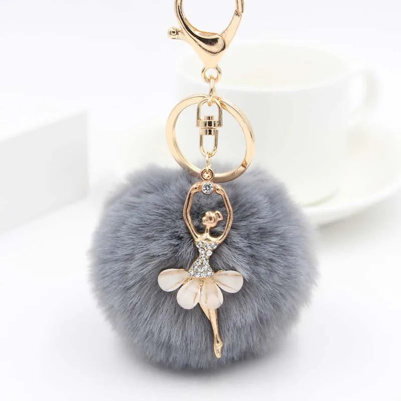 Basic Classic Style Human Plush Women's Bag Pendant Keychain