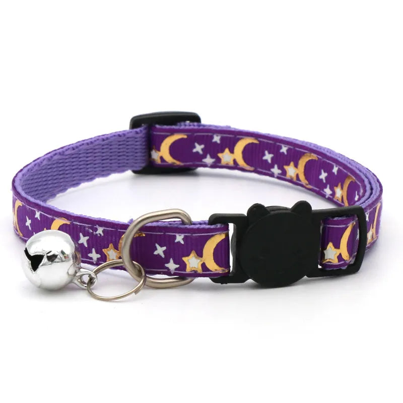 pet bronzing moon xingx cat dog collar cat buckle gold separated reflective safety buckle collar