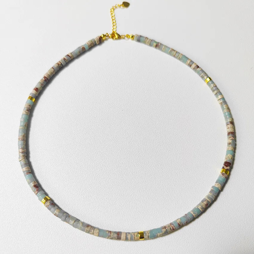Simple Style Classic Style Round natural stone Necklace In Bulk