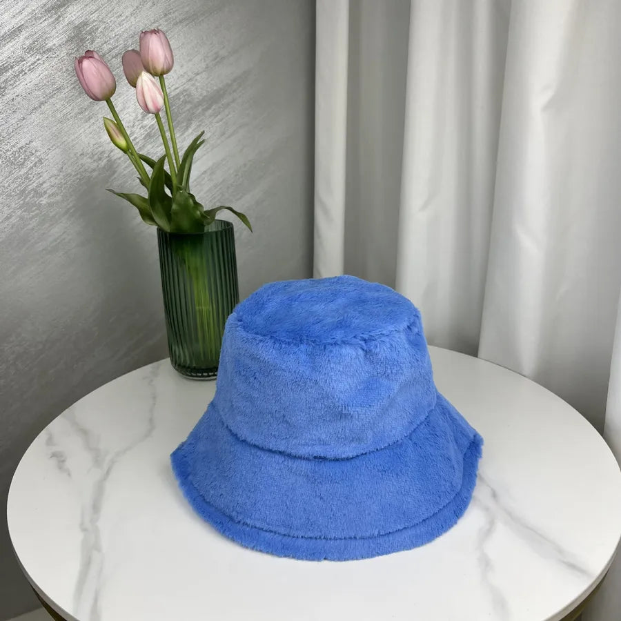 women's basic solid color curved eaves bucket hat