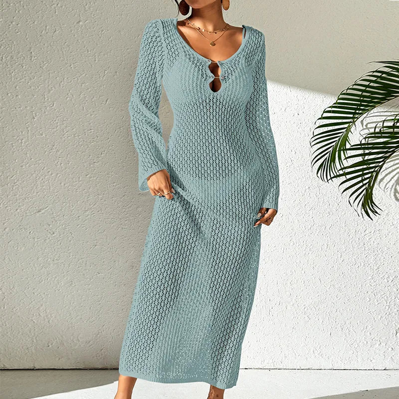 Women's Solid Color Sexy Cover Ups