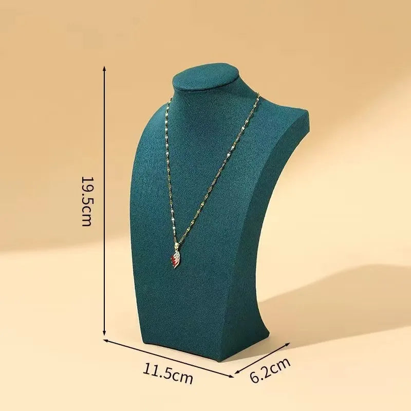 Modern Simplicity Jewelry Necklace Display Stand Counter Display Props Mannequin Pendant Holder Velvet Leather Material