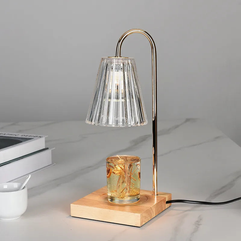 Original Wood Aromatherapy Lamp Candle Melting Lamp Adjustable Light Candle Melting Table Bedroom Aromatherapy Stove Amazon