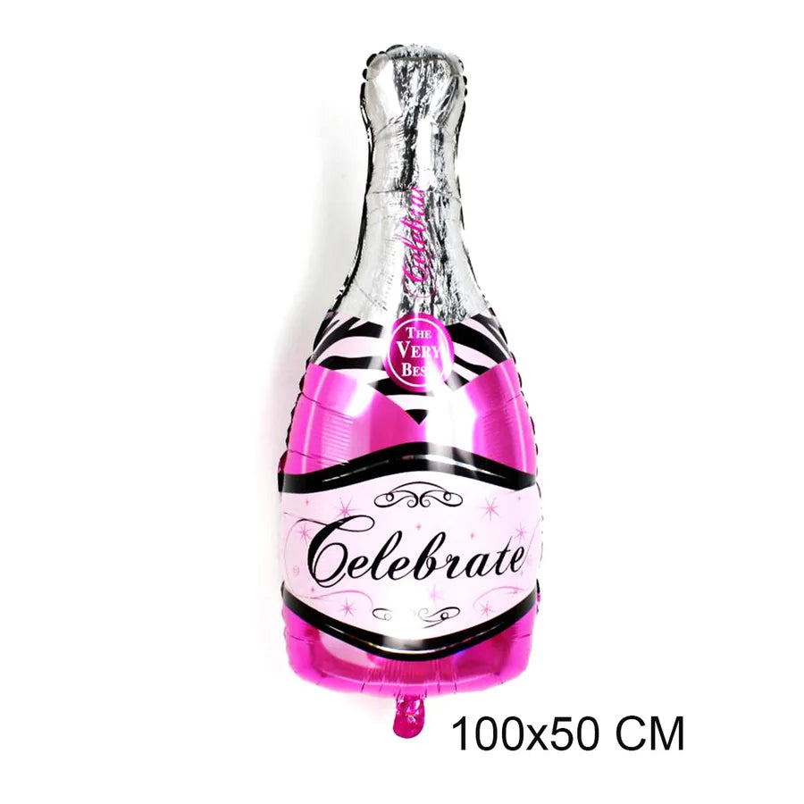 cute exaggerated romantic beer wine glass wine bottle aluminum film party birthday festival balloons