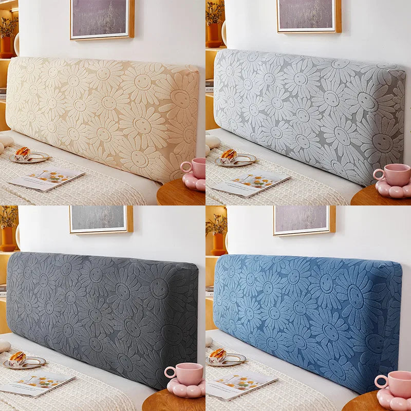 Nordic all-inclusive bed head cover dustproof elastic jacquard bedside cover sofa backrest 1.5m 1.8m protective cover