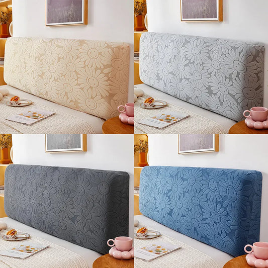 Nordic all-inclusive bed head cover dustproof elastic jacquard bedside cover sofa backrest 1.5m 1.8m protective cover
