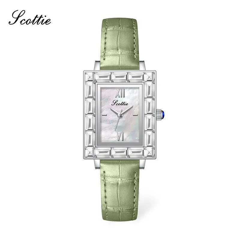 Shi Gaudi scottie9678 New Women's Watch Steel Band Watch Women's Square TikTok Live Explosions Little Red Riding Book
