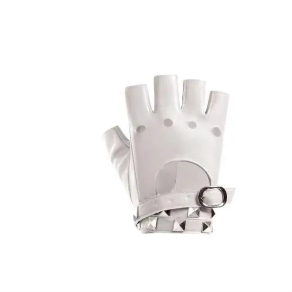New Ladies Dance Half Finger Gloves Performance Half Punk  Chain Pole Dance Street Dance Leather Gloves