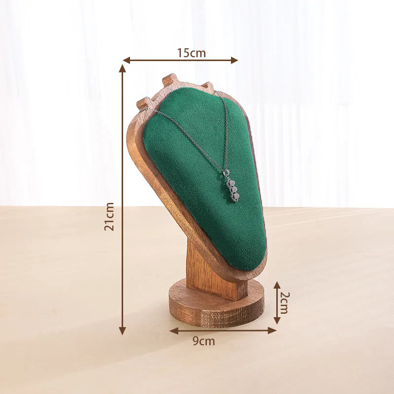Lamb Horn Necklace Display Stand Portrait Neck Model Jewelry Holder Nordic Style Wooden Sculpture Storage Mannequin Rack