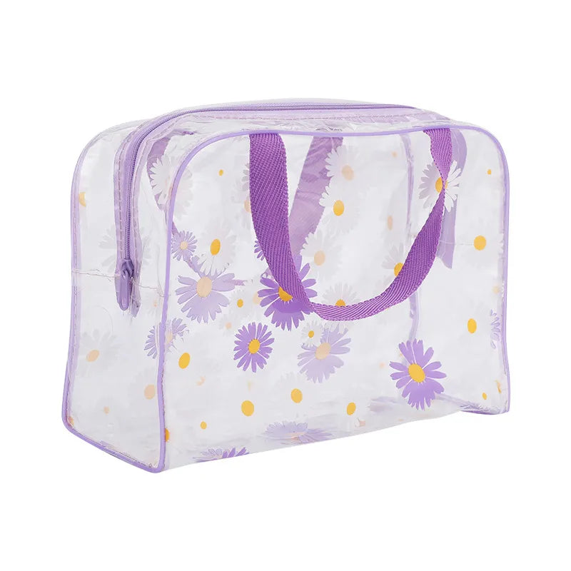 New Daisy PVC cosmetic bag wash bag travel storage bag portable large capacity waterproof wash bag