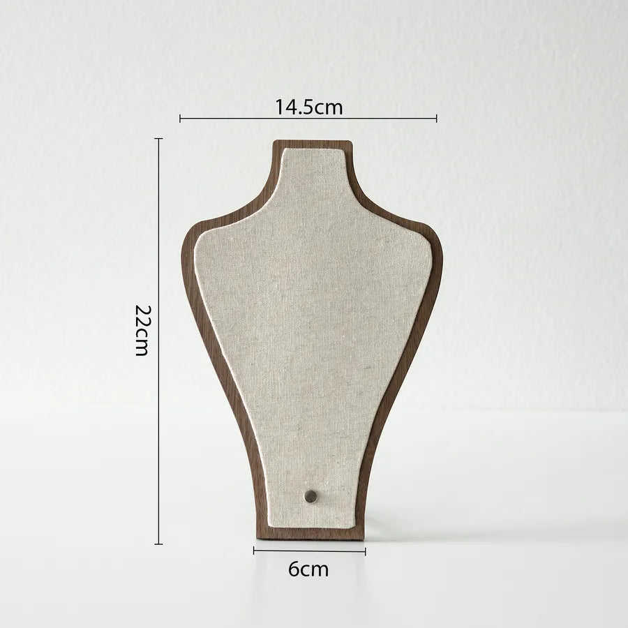 Retro Walnut Color Jewelry Display Stand Ring Earring Necklace Stall Jewelry Accessories Display Plate Shop Counter Top