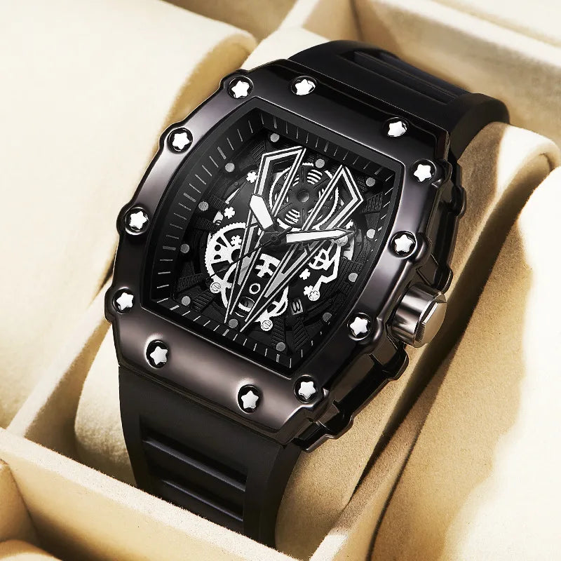 sports solid color buckle quartz men's watches