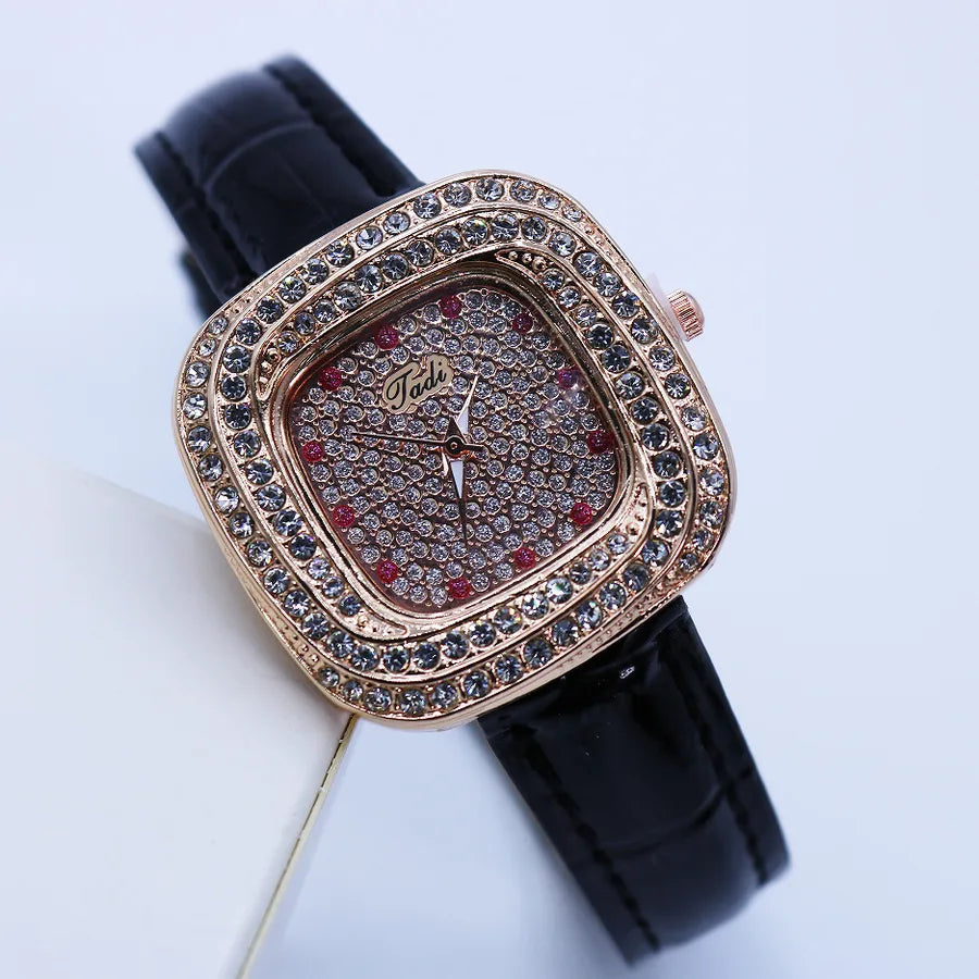 Casual Solid Color Buckle Quartz Women's Watches