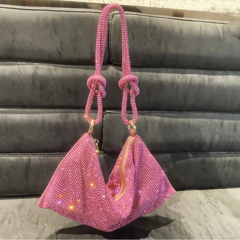 women's small summer rhinestone fashion underarm bag