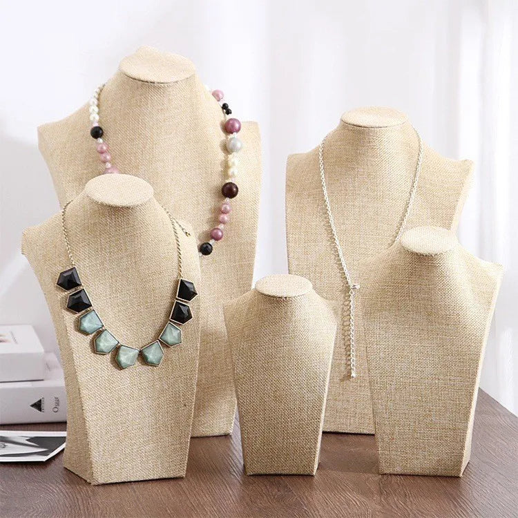 1 Piece Flannel Simple Style Solid Color Jewelry Display Bust
