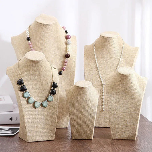 1 Piece Flannel Simple Style Solid Color Jewelry Display Bust