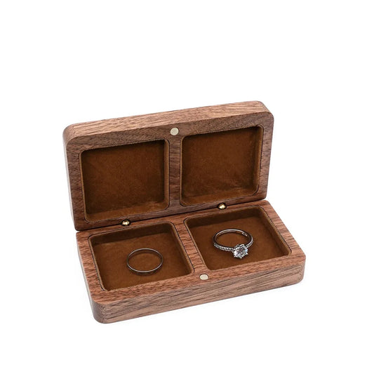 1 Piece Wood Elegant Lady Holiday Banquet Daily Solid Color Jewelry Boxes