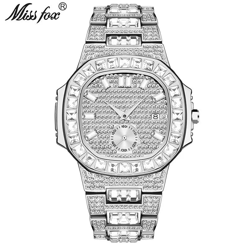 Fashion Geometric Butterfly Double Snap Quartz Men's Watches