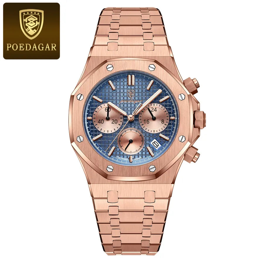 Swiss brand multi-functional new men's watch waterproof luminous quartz watch live broadcast  popular one-piece delivery