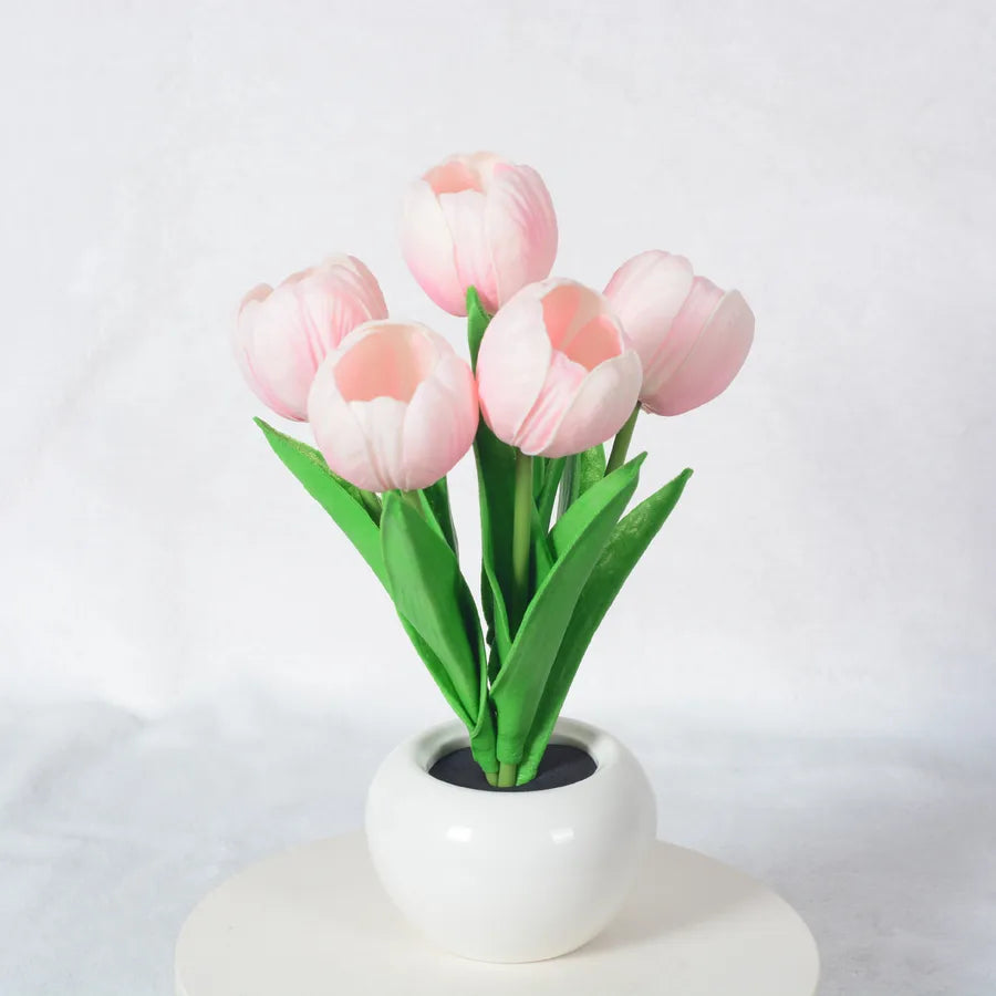 Decorative Table Lamp Glass Shade Wooden Base In Antique White Finish