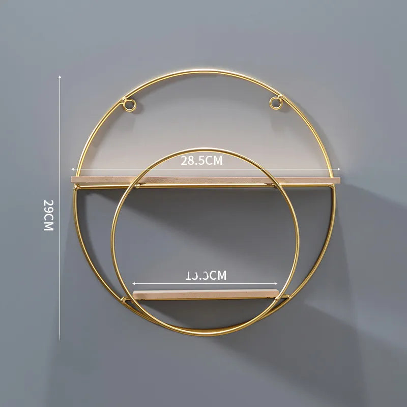 Nordic  Style Creative Restaurant Wall Decoration Rack Wall Storage Rack Milk Tea Shop Wall Storage Rack Punch-Free