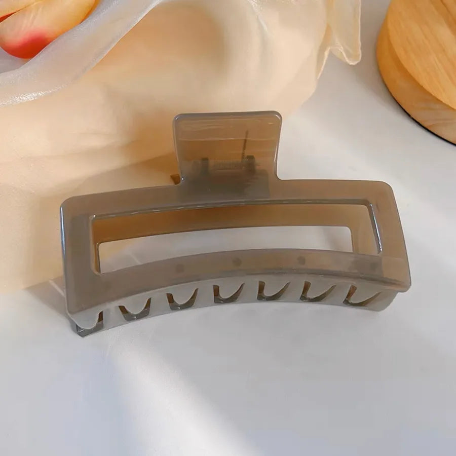 women's lady solid color resin stoving varnish hair claws
