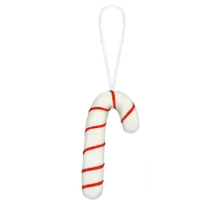 Christmas Decorative Lollipop Hanging Home Decorations Wool Felt Cane Candy Christmas Tree Decor  Style