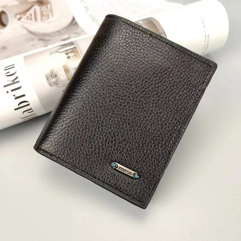 men's solid color pu leather open wallets