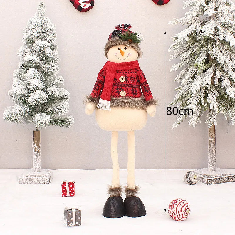 christmas cartoon style santa claus snowman cloth party doll 1 piece