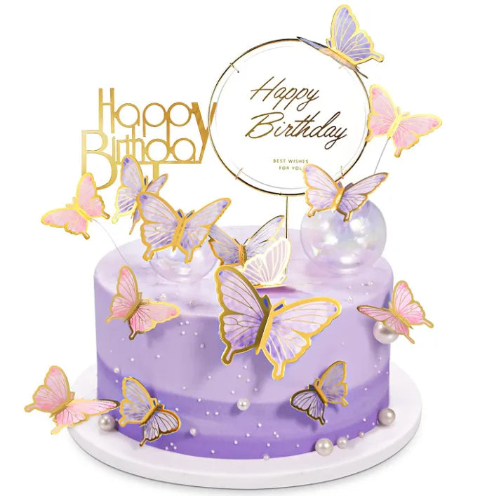 birthday fairy style cute letter butterfly paper birthday cake decorating supplies