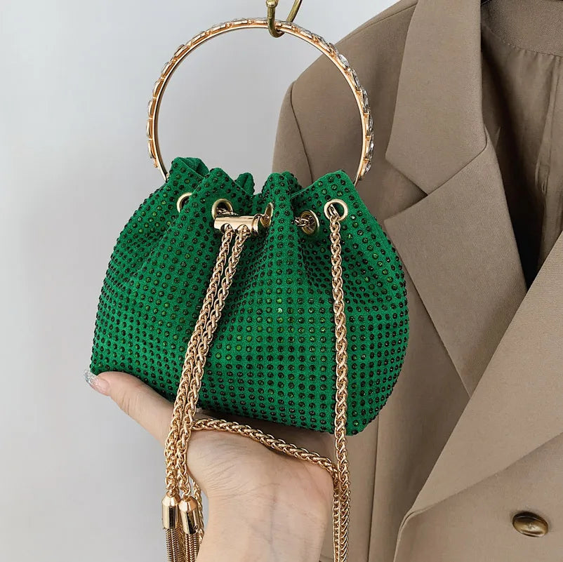 women's small pu leather fashion bucket bag