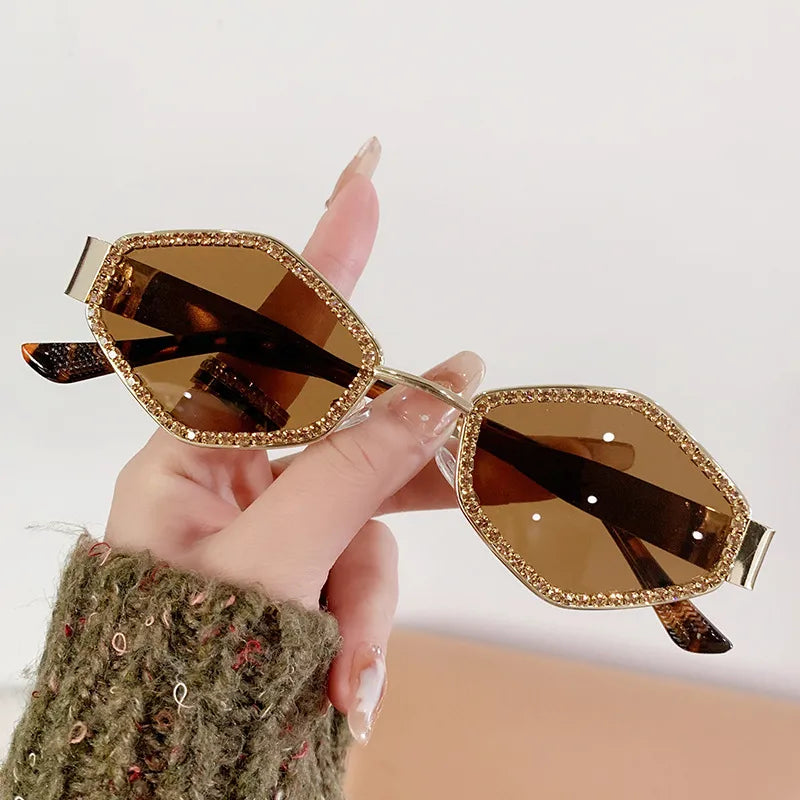 Elegant Solid Color Ac Special-Shaped Mirror Full Frame Women's Sunglasses