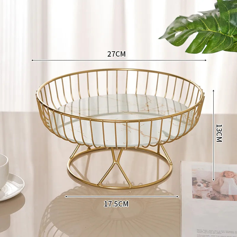Nordic  Style Fruit Plate Home Snack Plate Table Fruit Basket Living Room Fruit Tray Counter Decorative Candy Plate