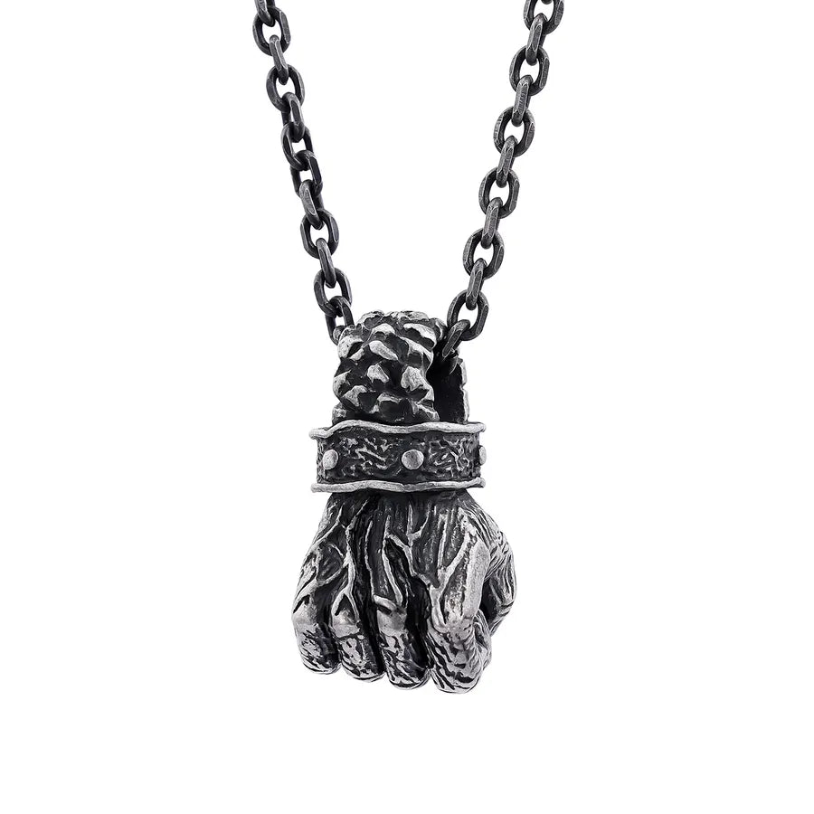 in Stock Distressed Punk Stainless Steel Men's Personalized Fist-Shaped Pendant