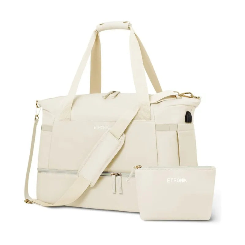 Unisex Basic Solid Color Polyester Travel Bags