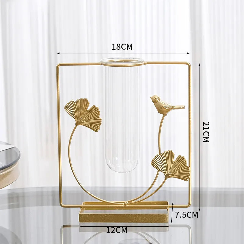 Home Decorations Desktop Flower Ornaments Creative  Style Dining Table Decoration Fake Flower Simulation Flower Vase Advanced Sense